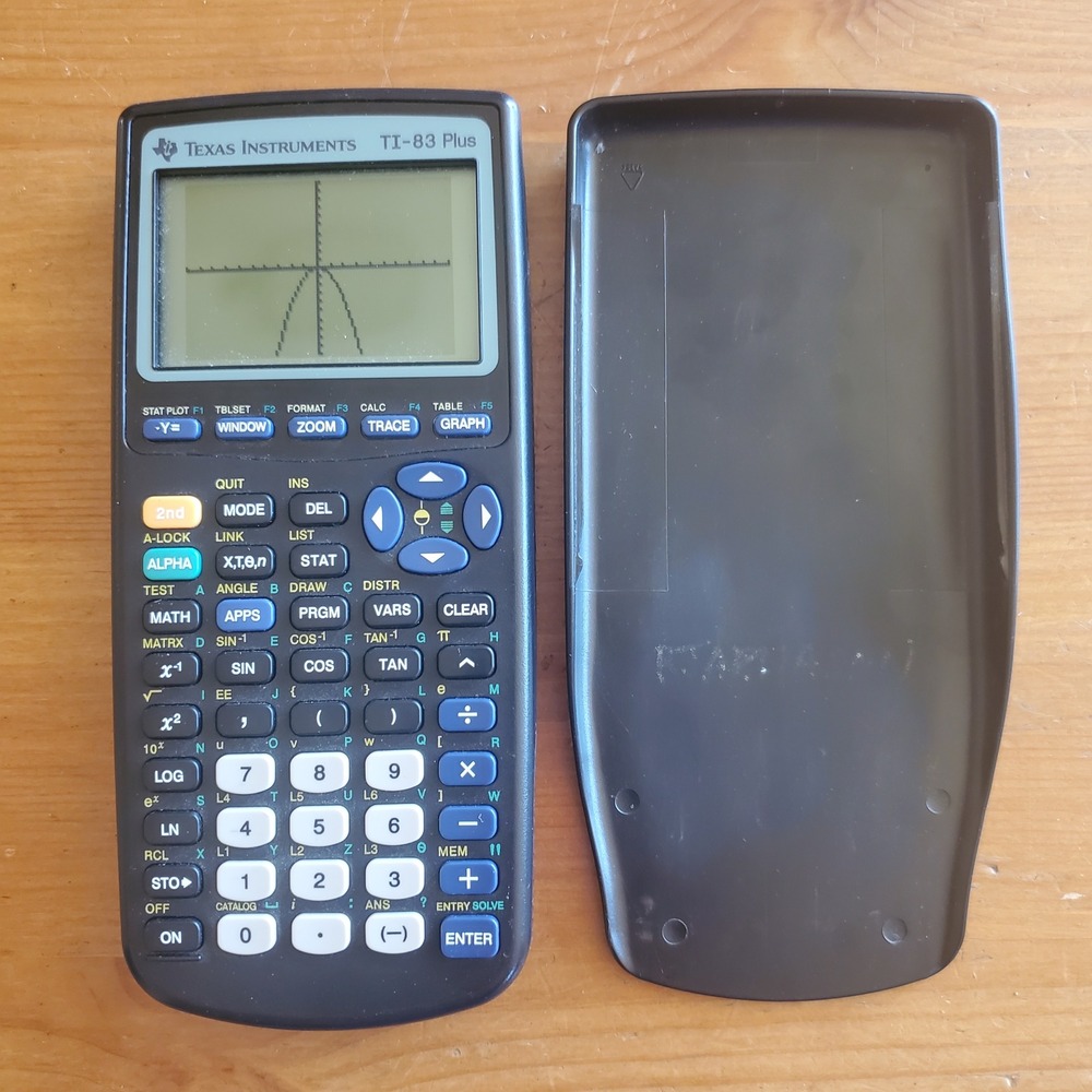 Texas Instruments TI-83 Plus Graphing Calculator Black with Cover TI83+ Tested